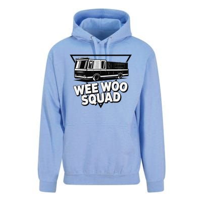 Funny Design For And Adults Wee Woo Squad Fire Truck Unisex Surf Hoodie