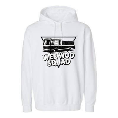 Funny Design For And Adults Wee Woo Squad Fire Truck Garment-Dyed Fleece Hoodie