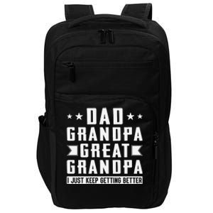 Fathers Day From Grandkids Dad Grandpa Great Grandpa Impact Tech Backpack