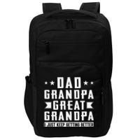 Fathers Day From Grandkids Dad Grandpa Great Grandpa Impact Tech Backpack