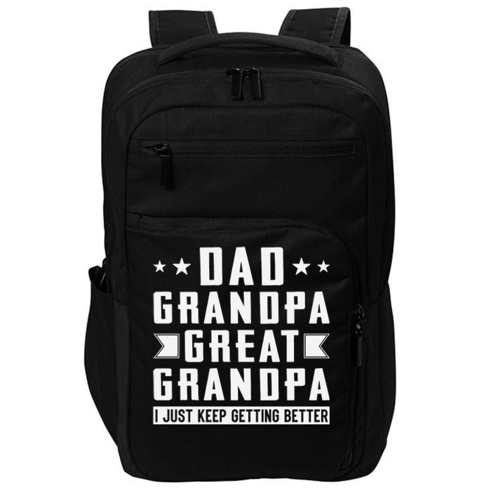 Fathers Day From Grandkids Dad Grandpa Great Grandpa Impact Tech Backpack