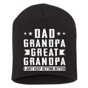 Fathers Day From Grandkids Dad Grandpa Great Grandpa Short Acrylic Beanie