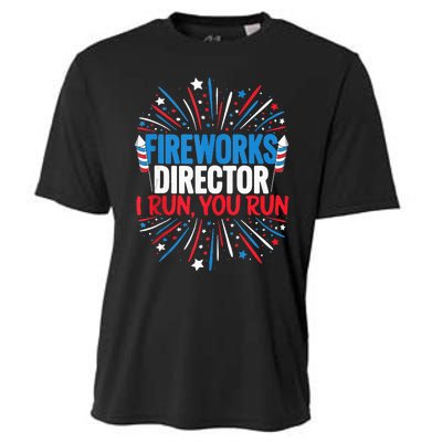 Fireworks Director Funny 4th Of July Firework Director Cooling Performance Crew T-Shirt