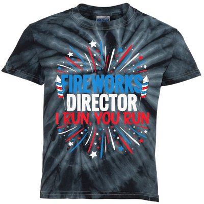 Fireworks Director Funny 4th Of July Firework Director Kids Tie-Dye T-Shirt