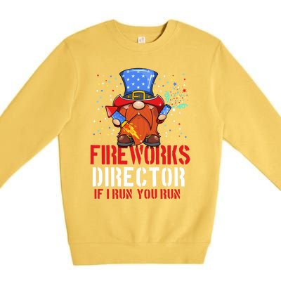 Fireworks Director Funny 4th Of July Gnome Firework Director Cute Gift Premium Crewneck Sweatshirt