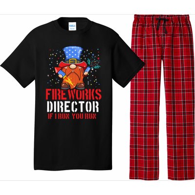 Fireworks Director Funny 4th Of July Gnome Firework Director Cute Gift Pajama Set