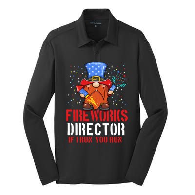 Fireworks Director Funny 4th Of July Gnome Firework Director Cute Gift Silk Touch Performance Long Sleeve Polo