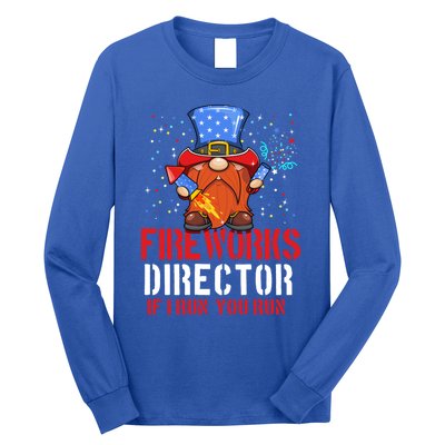 Fireworks Director Funny 4th Of July Gnome Firework Director Cute Gift Long Sleeve Shirt