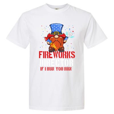 Fireworks Director Funny 4th Of July Gnome Firework Director Cute Gift Garment-Dyed Heavyweight T-Shirt