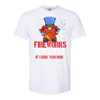 Fireworks Director Funny 4th Of July Gnome Firework Director Cute Gift Softstyle CVC T-Shirt