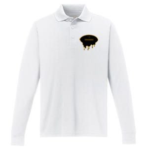 Football Drip Performance Long Sleeve Polo