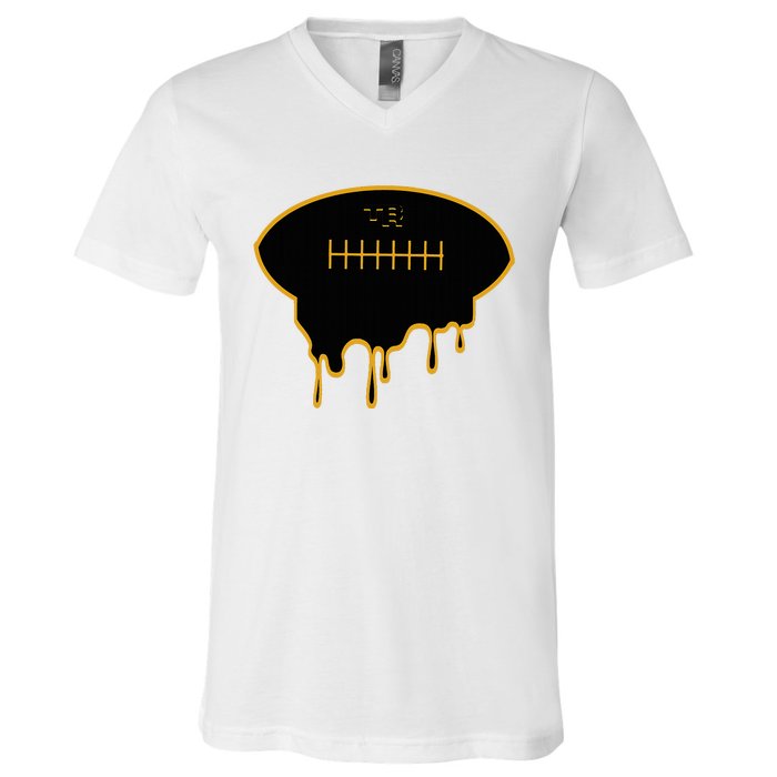 Football Drip V-Neck T-Shirt