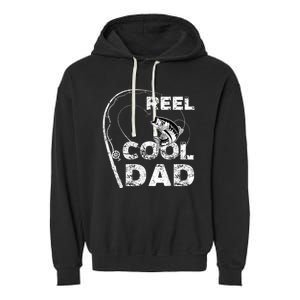 Fathers Day Funny Fisherman Reel Cool Dad Fishing Lover Garment-Dyed Fleece Hoodie