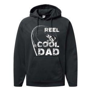 Fathers Day Funny Fisherman Reel Cool Dad Fishing Lover Performance Fleece Hoodie