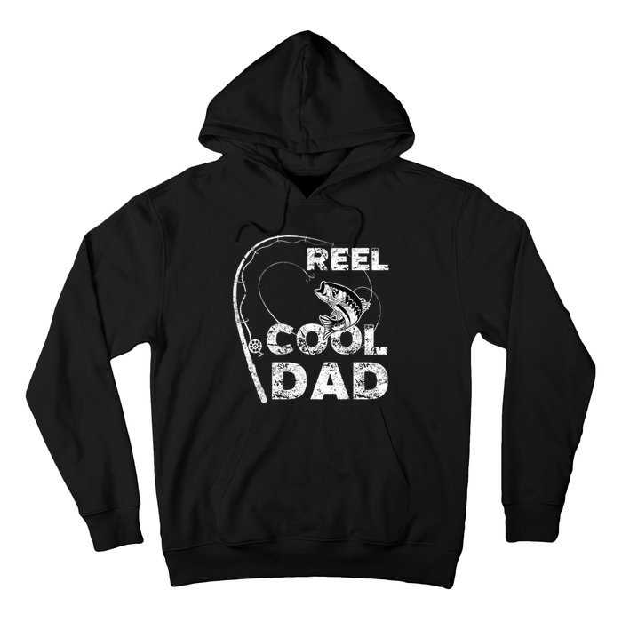 Fathers Day Funny Fisherman Reel Cool Dad Fishing Lover Hoodie