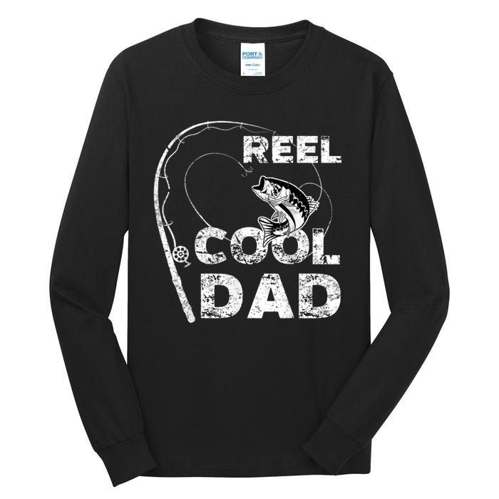 Fathers Day Funny Fisherman Reel Cool Dad Fishing Lover Tall Long Sleeve T-Shirt