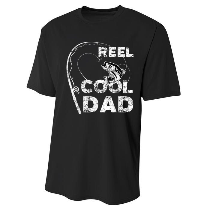 Fathers Day Funny Fisherman Reel Cool Dad Fishing Lover Performance Sprint T-Shirt