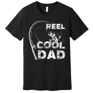 Fathers Day Funny Fisherman Reel Cool Dad Fishing Lover Premium T-Shirt