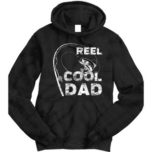 Fathers Day Funny Fisherman Reel Cool Dad Fishing Lover Tie Dye Hoodie