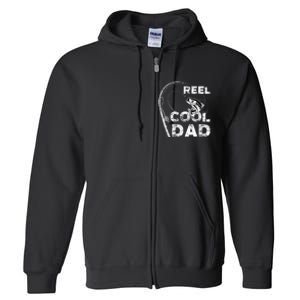 Fathers Day Funny Fisherman Reel Cool Dad Fishing Lover Full Zip Hoodie