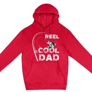 Fathers Day Funny Fisherman Reel Cool Dad Fishing Lover Premium Pullover Hoodie