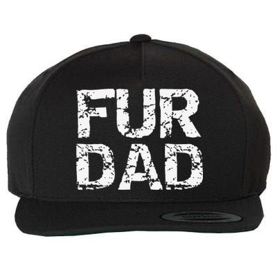 Funny Dog Father Gift For Fathers Day Dog Owner Fur Dad Wool Snapback Cap