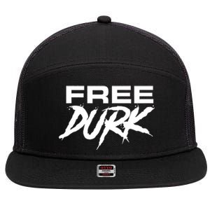 Free Durk Free Durkio Free Durk Free Durkio 7 Panel Mesh Trucker Snapback Hat