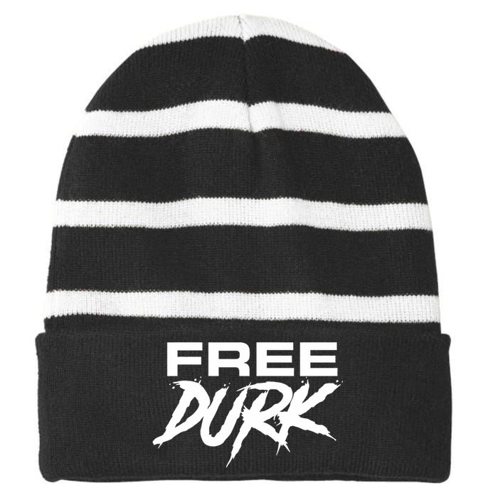 Free Durk Free Durkio Free Durk Free Durkio Striped Beanie with Solid Band