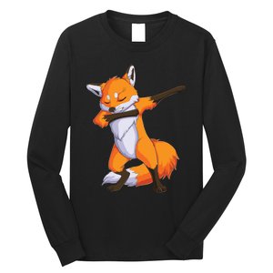 Fox Dabbing Fox Funny Animal Foxes Lover Long Sleeve Shirt