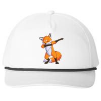 Fox Dabbing Fox Funny Animal Foxes Lover Snapback Five-Panel Rope Hat