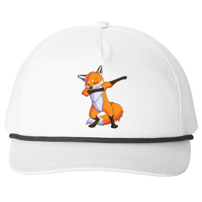 Fox Dabbing Fox Funny Animal Foxes Lover Snapback Five-Panel Rope Hat