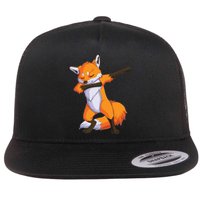 Fox Dabbing Fox Funny Animal Foxes Lover Flat Bill Trucker Hat