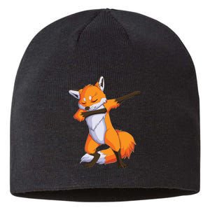 Fox Dabbing Fox Funny Animal Foxes Lover Sustainable Beanie