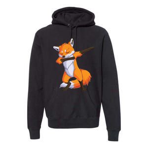 Fox Dabbing Fox Funny Animal Foxes Lover Premium Hoodie