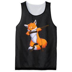 Fox Dabbing Fox Funny Animal Foxes Lover Mesh Reversible Basketball Jersey Tank