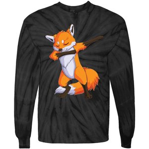 Fox Dabbing Fox Funny Animal Foxes Lover Tie-Dye Long Sleeve Shirt