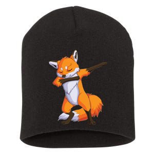 Fox Dabbing Fox Funny Animal Foxes Lover Short Acrylic Beanie