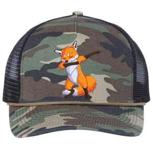 Fox Dabbing Fox Funny Animal Foxes Lover Retro Rope Trucker Hat Cap