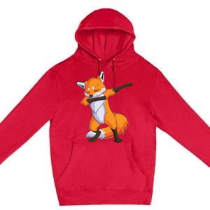 Fox Dabbing Fox Funny Animal Foxes Lover Premium Pullover Hoodie