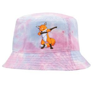 Fox Dabbing Fox Funny Animal Foxes Lover Tie-Dyed Bucket Hat