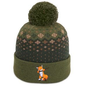 Fox Dabbing Fox Funny Animal Foxes Lover The Baniff Cuffed Pom Beanie