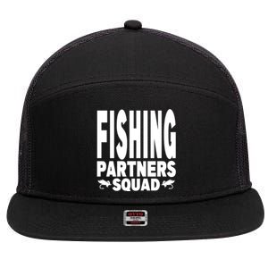 Fishing Dad Funny Gift Of Son Daughter Family Team Fishing Squad Great Gift 7 Panel Mesh Trucker Snapback Hat