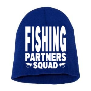 Fishing Dad Funny Gift Of Son Daughter Family Team Fishing Squad Great Gift Short Acrylic Beanie