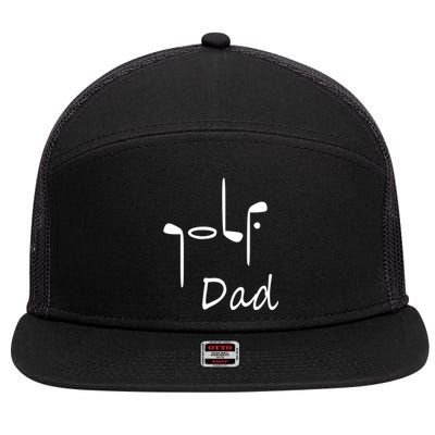 Father's Day Funny Golf Dad Golf Lover Gift For Dad 7 Panel Mesh Trucker Snapback Hat