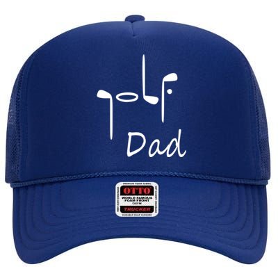 Father's Day Funny Golf Dad Golf Lover Gift For Dad High Crown Mesh Back Trucker Hat