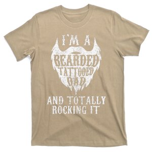 Fathers Days For Daddy Im A Bearded Tattooed Dad T-Shirt