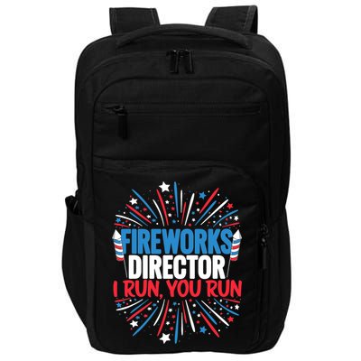 Fireworks Director Funny 4th of July Firework Director Impact Tech Backpack