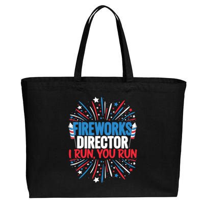 Fireworks Director Funny 4th of July Firework Director Cotton Canvas Jumbo Tote