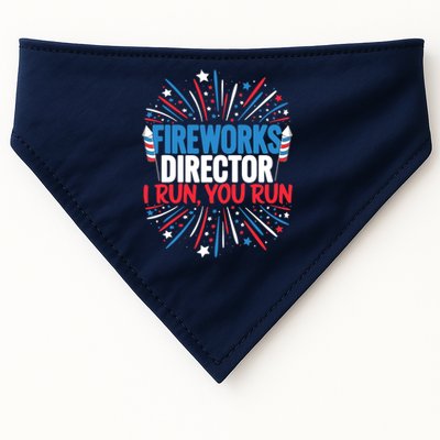 Fireworks Director Funny 4th of July Firework Director USA-Made Doggie Bandana