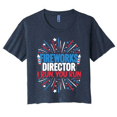 Fireworks Director Funny 4th of July Firework Director Crop Top